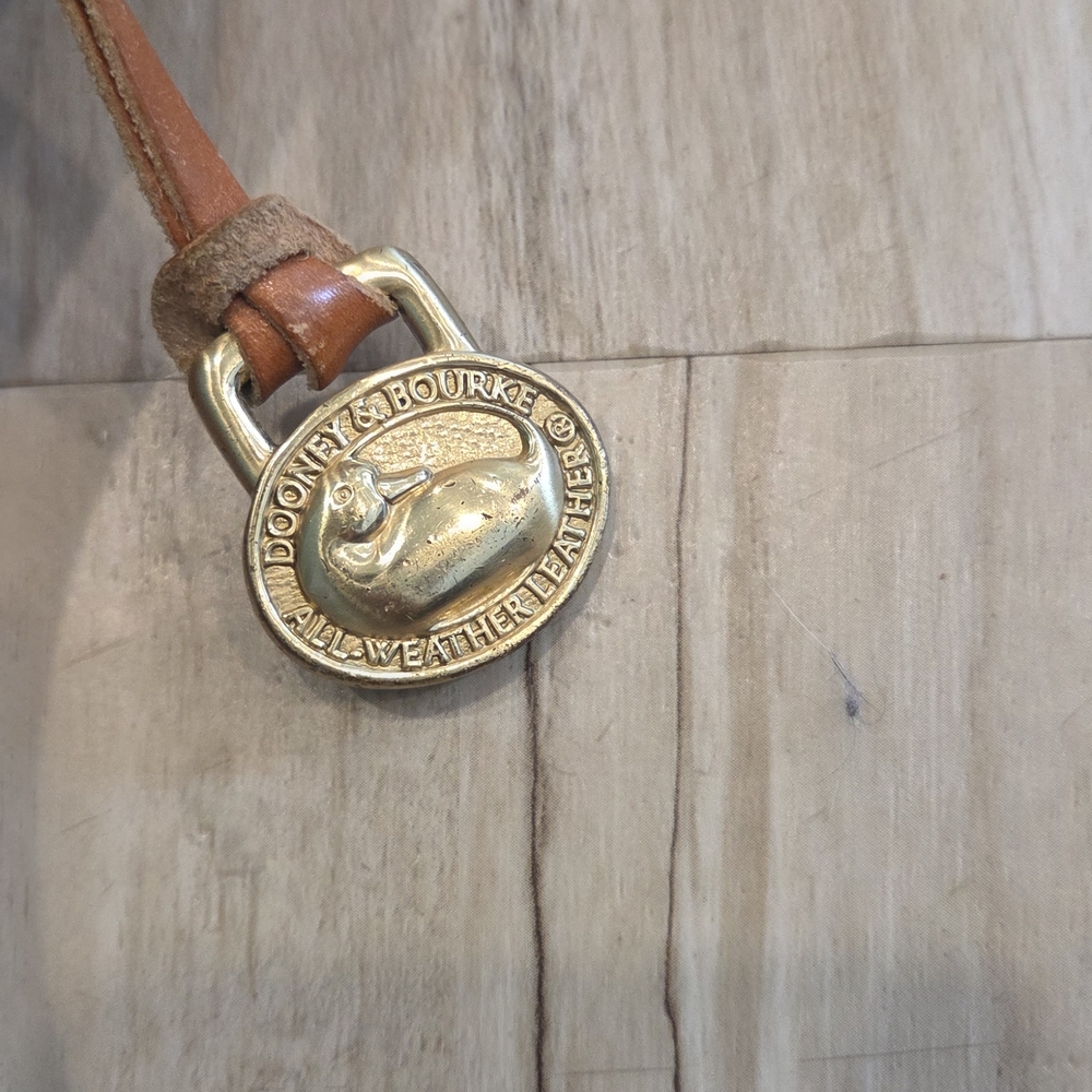 Dooney & Bourke Pebble Leather Crossbody - Cream with Brown Trim - Picture 12 of 13